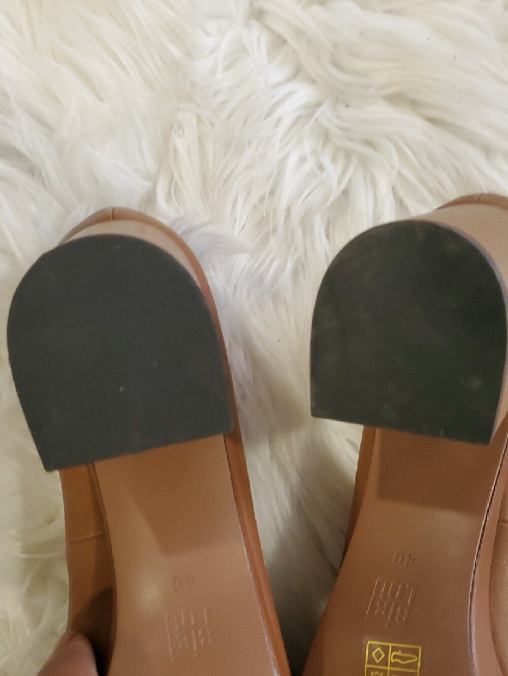 Anthropologie Bibi Lou Women's Tan Leather Platform  Loafers with Metal Bit - Picture 17 of 17